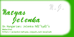 matyas jelenka business card